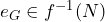 e_G\in f^{-1}(N)