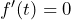 f'(t)=0