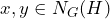 x,y \in N_G(H)
