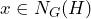 x\in N_G(H)