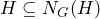 H\subseteq N_G(H)