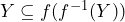 Y \subseteq f(f^{-1}(Y))
