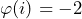 \varphi(i)=-2