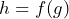 h=f(g)