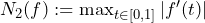 N_2(f) := \max_{t \in [0,1]} |f'(t)|
