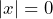 |x|=0